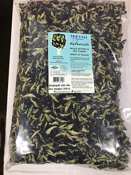 Dried Butterfly Pea Flower Tea and Drinks